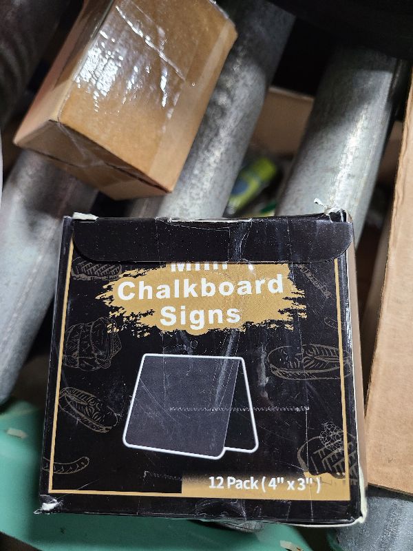 Photo 1 of 12 Pack 4"x3"Mini Chalkboard Signs for Chalk Sign for Food - Party - Buffet - Table Sign Chalkboard - Wedding - Bakery - Small