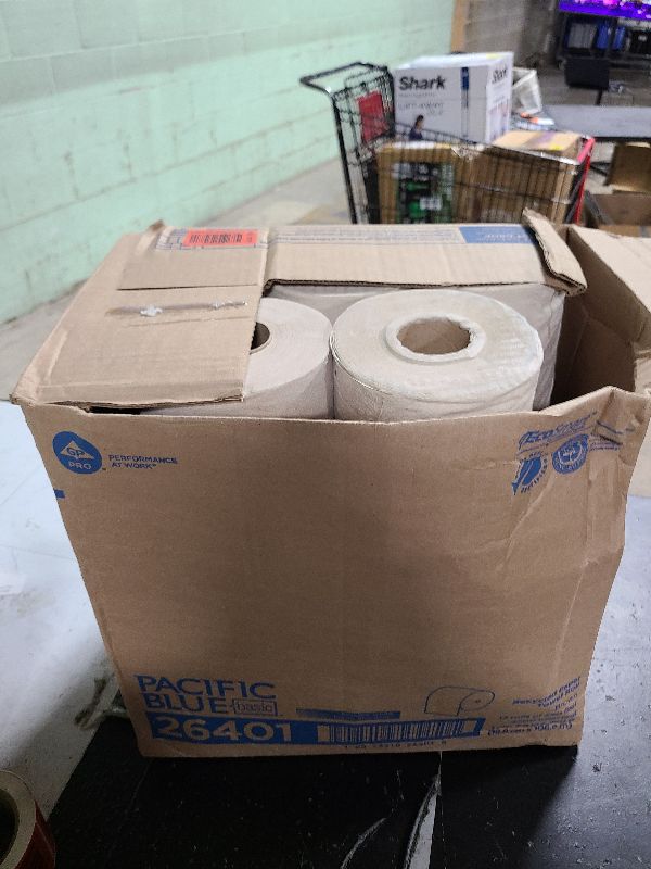 Photo 1 of  Georgia-Pacific Blue Basic Recycled Paper Towel Rolls (Previously Branded Envision) by PRO , White, 26601, 800 Feet Per Roll, 6 Rolls Per Case 