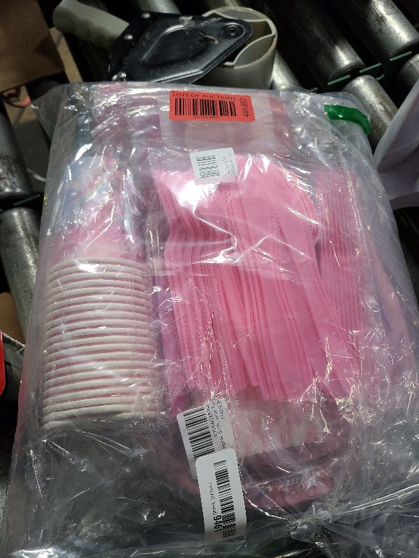 Photo 1 of 159 Pcs Horse Birthday Party Decorations - Pink Horse Themed Happy Birthday Banner, Paper Plates Napkins Cups Balloons Cake Cupcake Topper Tablecloth Forks Knives Spoons for Cute Horse Party Supplies