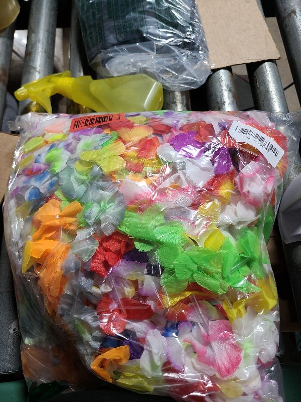Photo 1 of 50 Pieces Hawaiian Leis Party Decorations, 50 Styles Flower Necklace Bulk for Tropical Theme Beach Supplies Night Bar Luau Aloha Beach Vacation