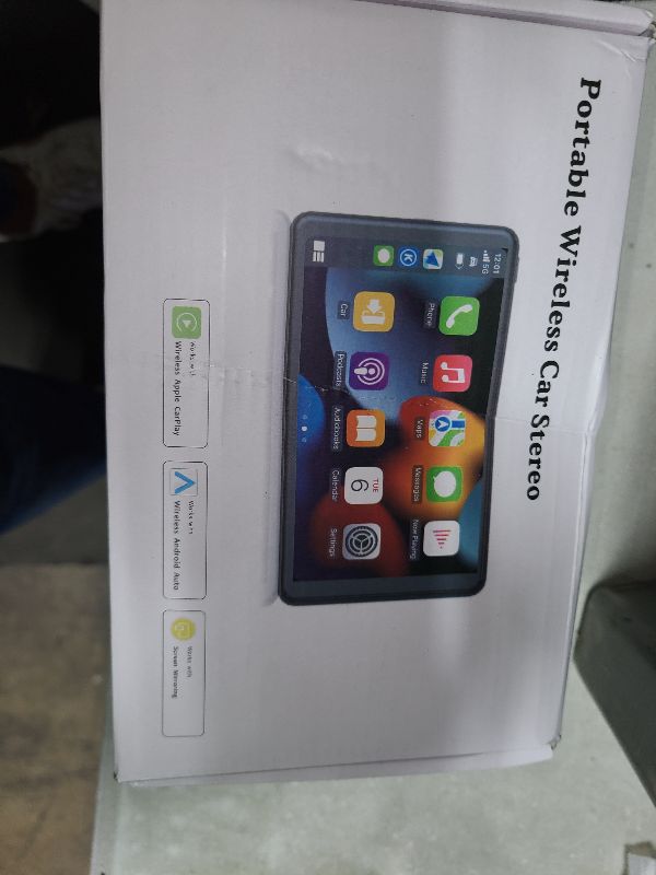 Photo 1 of ?Hieha? 2025 Wireless Portable Carplay and Android Auto, Carplay Screen for Car with Mirror Link/AUX/FM,7" Touchscreen Bluetooth 5.0, Marine Stereos for All Vehicles