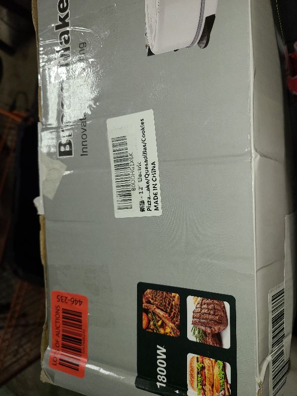Photo 1 of 12" Electric Pizza Oven-Countertop Pizza Maker with Timer &Temperatures Control, Perfect for Pizzas/Pancake/Quesadillas/Cookies (black)
