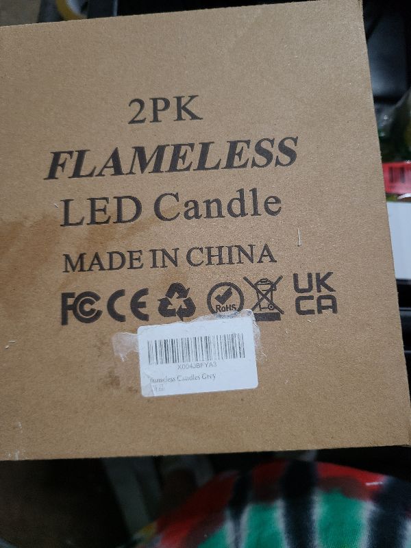 Photo 1 of Rechargeable Flameless Candles, Flickering LED Candles, Real Wax Candles with Remote and Timers, Glass Pillar Candles 3D Wick for Wedding Festival Home Decoration?6‘’ Candle Set of 2?Grey