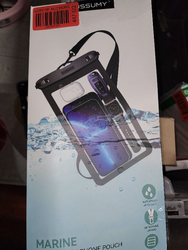 Photo 1 of 4 Pack 10.5“ Large Waterproof Phone Pouch - Underwater Clear Cell Holder - Universal Water Proof Dry Bag with Neck Lanyard for iPhone 16 Pro Max Samsung Galaxy with Heavy Case for Beach Swimming Pool