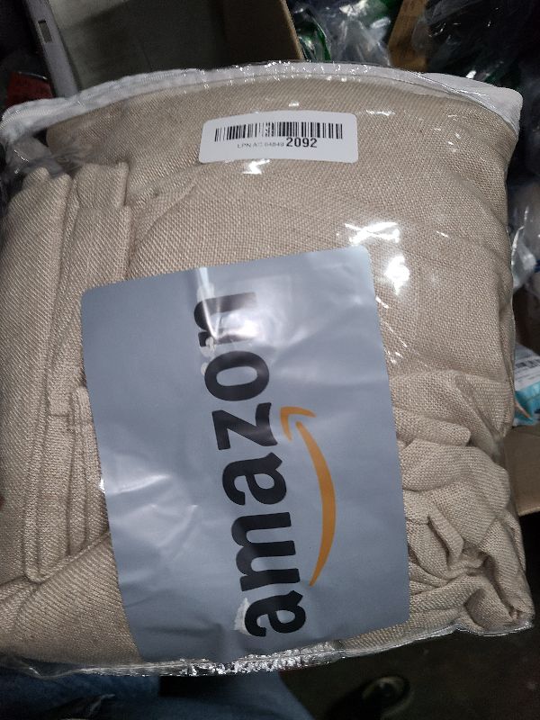 Photo 1 of 2 Panels Set Cream Linen Curtains 108 inches Long for Living Room Extra Long Back Tab Curtains Neutral Farmhouse Light Filtering Semi Sheer Linen Drapes Ceiling to Floor for Large Window Ivory 9 FT