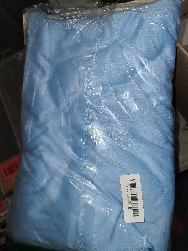 Photo 1 of 10ft x 10ft Baby Blue Backdrop Curtain for Baby Shower Parties Light Blue Wrinkle Free Backdrop Drapes Panels for Birthday Photo Gender Reveal Photography Polyester Fabric Background Decoration