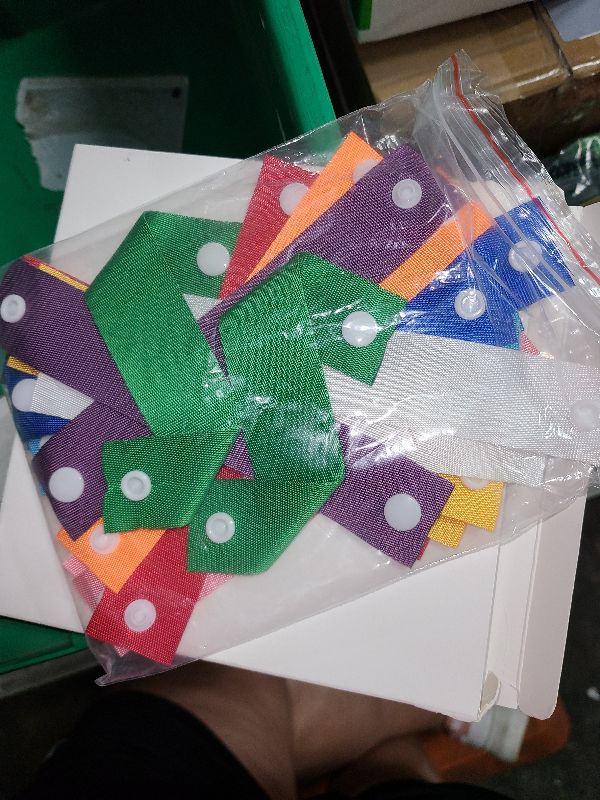 Photo 1 of 10 Pairs Sports Softball Shirt Ties in 10 Solid Colors - Straps, Holders, Clips for Sleeves, Gymnastics, Soccer