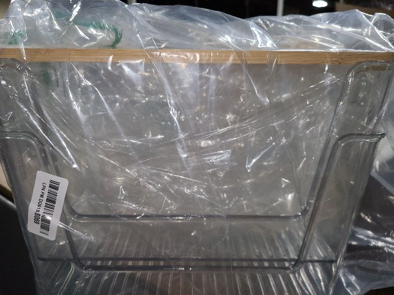 Photo 1 of **MISSING ONE LID**
Heyuzb Pantry Organizers Storage, 2 Set Stackable Kitchen Counter Organizers for Onion, Potato, Garlic, Fruit, Produce, Vegetable