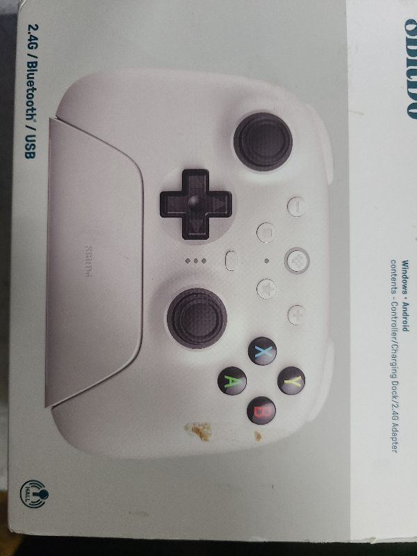 Photo 1 of 8BitDo Ultimate 2 Wireless Controller for Windows & Android, Gaming Controller with TMR Joysticks, Switchable Hall Effect/Tactile Triggers, RGB Fire Ring, 8Speed Wireless Tech, White