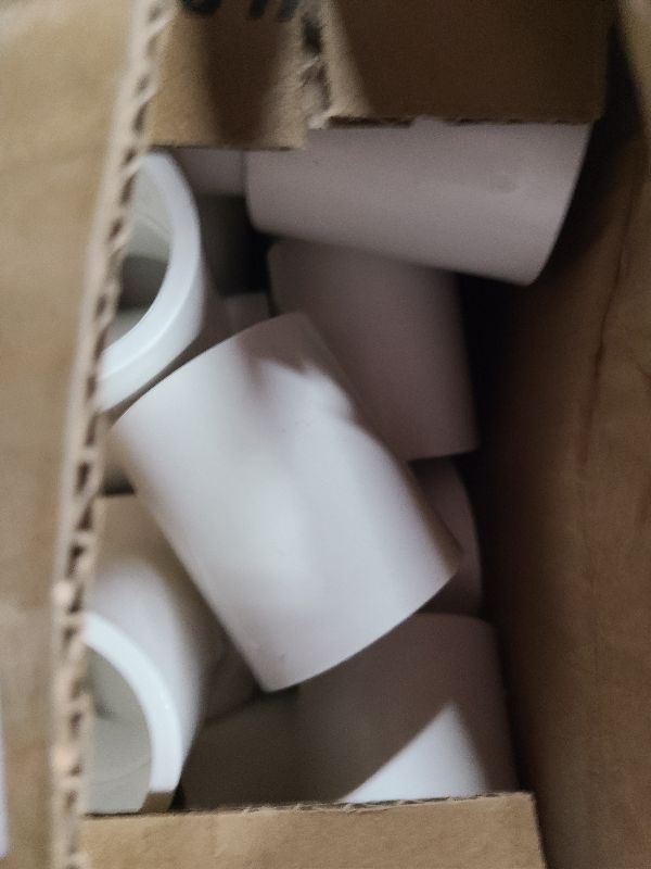 Photo 1 of 20 Pack 1" PVC Couplings Adapter Pipe Fittings, Furniture Build Grade SCH40 (Socket x Socket) 1 Inch PVC Slip Socket Connectors for DIY PVC Shelf Garden Support Structure, White