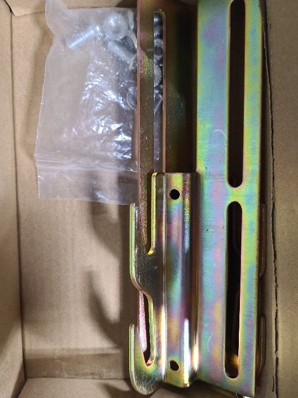 Photo 1 of 2Pcs 711 Bolt on to Hook on Bed Frame Conversion Brackets with Hardware Hook, Headboard Hook Set,Hook on Bed Frame Brackets Adapter,Hook on Bed Rail