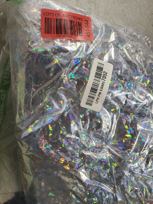 Photo 1 of 3 Pack New Iridescent Silver Tablecloth Party Decorations, Holographic Silver Glitter Plastic Tablecloth, Disposable Laser Rectangle Table Cover for Disco Birthday 70s Theme Party Decorations, 54x108"