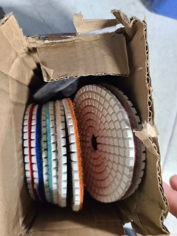 Photo 1 of 13 Packs 4 Inch Diamond Polishing Pads with 5/8’’-11 Backer Pad 12PCS Wet/Dry Polish Pad Kit for Drill Grinder Polisher 50-8000 Grit Pads for Granite Marble Concrete Stone Countertop Quartz Polishing