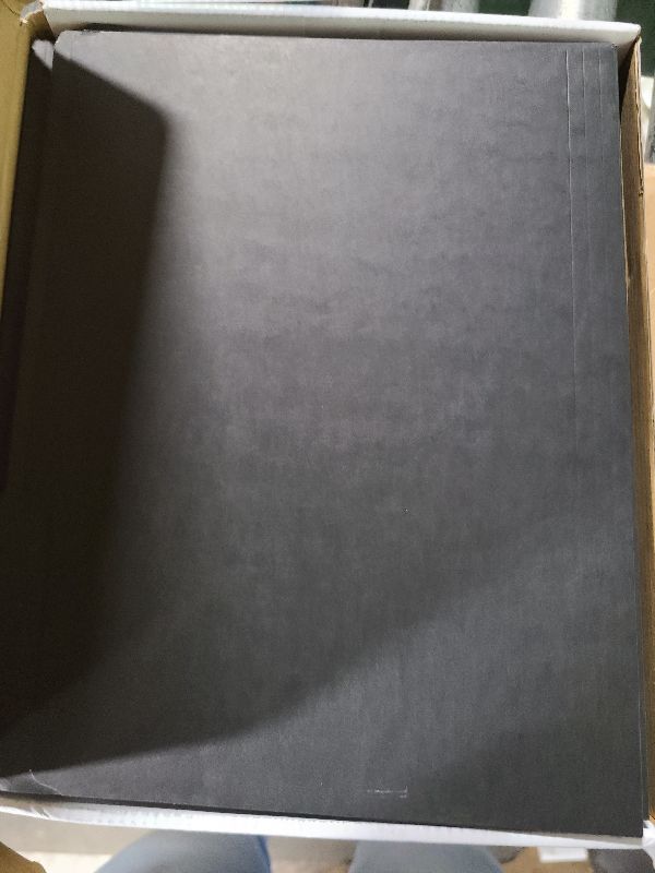 Photo 1 of 100 Blue Summit Supplies Black File Folders - Letter Size File Folders with 1/3 Cut Tabs, Durable 11pt Black Paper, Holds Letter Size Documents, Black Folder 100 Pack