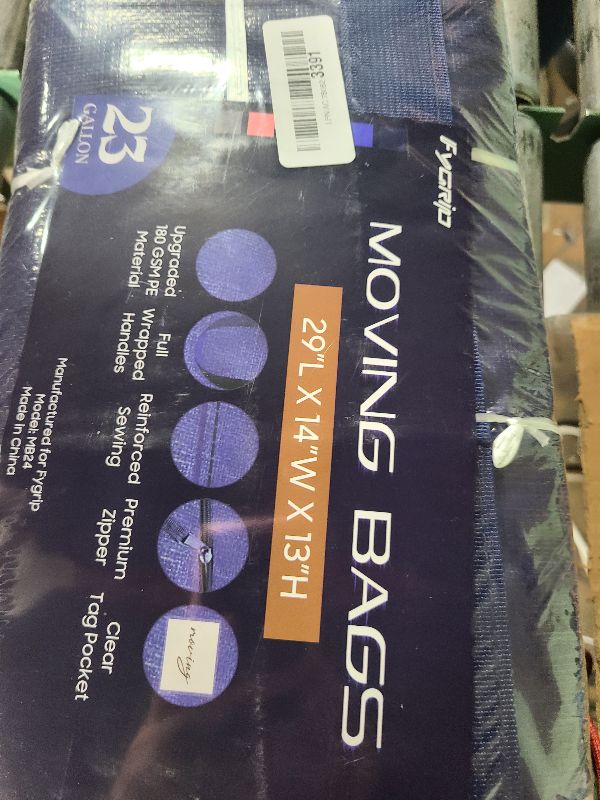 Photo 1 of 6 Pack Extra Heavy Duty Large Moving Bags with Strong Zipper & Comfortable Handles, Sturdy & Durable Clothes Storage Bags Totes Bins, Blue Packing Moving Boxes for College Supplies, Dark Blue
