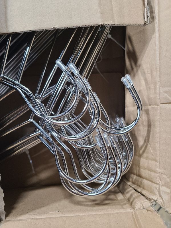 Photo 1 of 50 Pack Metal Coat Hangers Clothing Hangers Heavy Duty, Stainless Steel for Coat Clothes Shirt Suit Pant, 16.4 Inch Silver Wire Hanger
