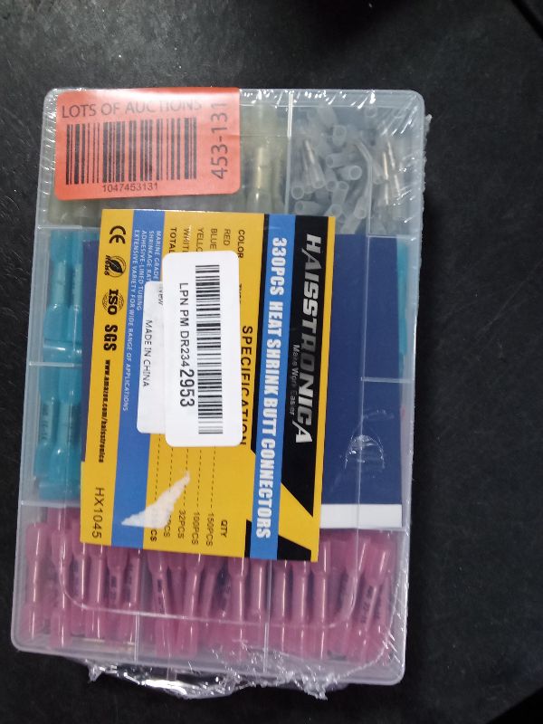 Photo 1 of 330PCS haisstronica Heat Shrink Butt Connectors-Marine Grade Waterproof Electrical Crimp Wire Connectors Kit-Tinned Red Copper Insulated, for Boat,Truck,Stereo,Joint(4Colors/4Sizes)