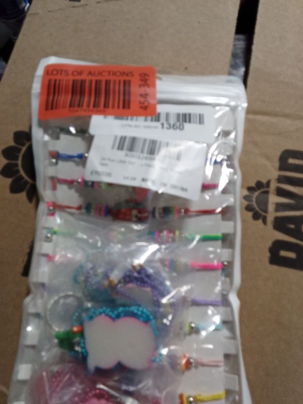 Photo 1 of 24 Pcs Little Girl Jewelry Set Kids Unicorn Necklace Cute Woven Bracelet Ring for Girls Pretend Dress up Party Favor (Vivid Style)