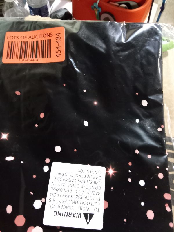 Photo 1 of 3pcs Black Rose Gold Party Tablecloths 108x54 Inch Rose Gold Sequin Printed Plastic Table Cover Glitter Diamonds Happy Birthday Decoration Supplies for Wedding Graduation Anniversary Indoor Outdoor