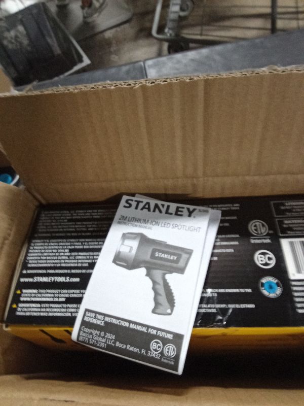 Photo 1 of STANLEY SL5HS Rechargeable 1200 Lumen Lithium Ion Ultra Bright LED Spotlight Flashlight,Black