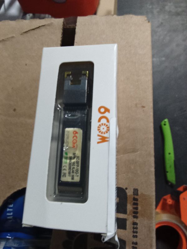 Photo 1 of 6COM 1.25/2.5/5/10GBase-T SFP+ Transceiver, 10G SFP+ to RJ45 Copper Module, CAT.6a/7, up to 30 Meters, for Cisco SFP-10G-T-S, Ubiquiti uacc-cm-rj45-mg, D-Link, Supermicro, MikroTik S+RJ10 and More