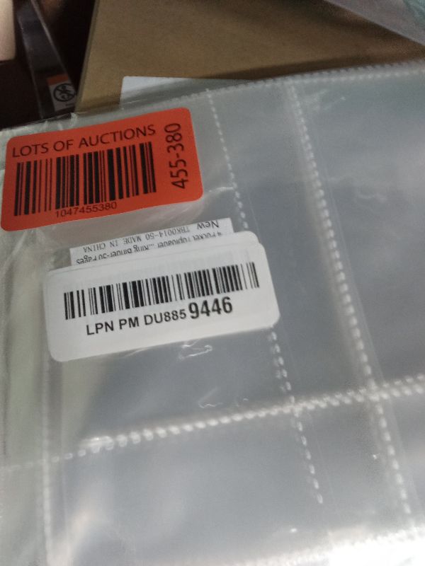 Photo 1 of 4 Pocket Top Loader Sleeves, Trading Card Binder Pages, Baseball Card Storage Sleeves for 3 Ring Binder-50 Pages
