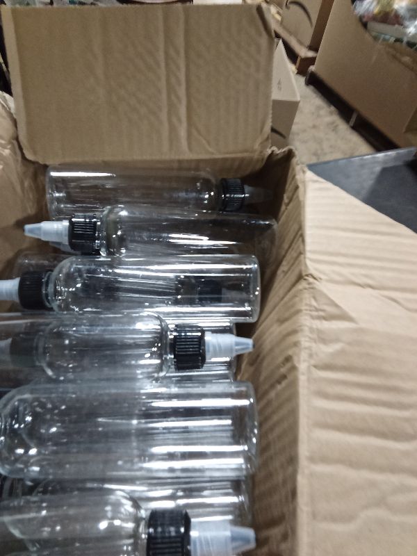 Photo 1 of 32PCS Clear Dispensing Bottles, 4oz Plastic Squeeze Bottles with Twist Top Caps for Oils Inks Liquids, Household Round Squeeze Bottles for Crafts Kitchen Food Making
