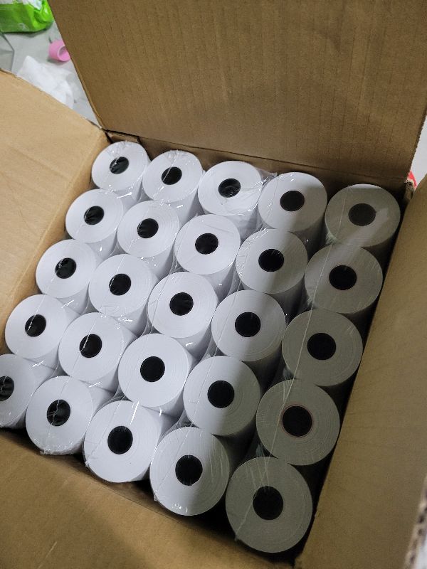 Photo 1 of (50 Rolls) 2 1/4 x 85 Thermal Paper Rolls, BPA Free Thermal Receipt Paper Rolls, 2.25 inch Wide and 85 ft Long Per Thermal Paper Receipt Roll