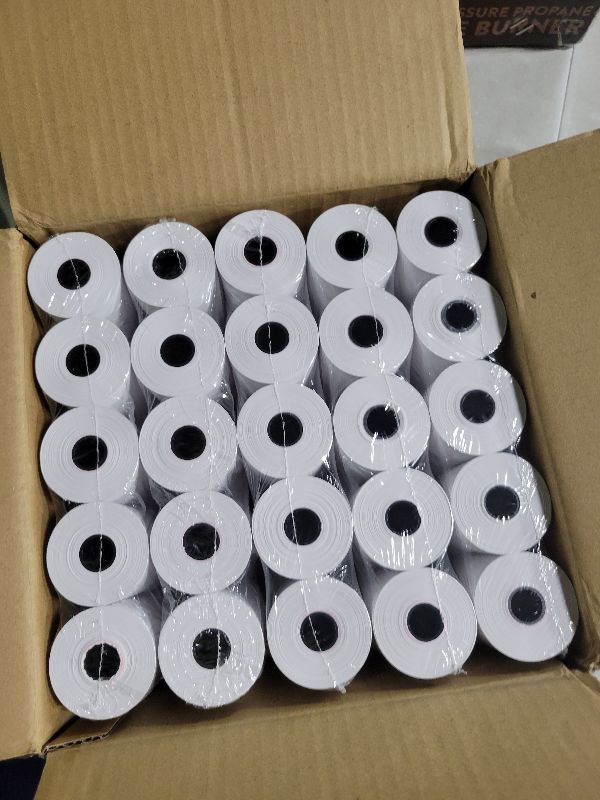 Photo 1 of (50 Rolls) 2 1/4 x 85 Thermal Paper Rolls, BPA Free Thermal Receipt Paper Rolls, 2.25 inch Wide and 85 ft Long Per Thermal Paper Receipt Roll