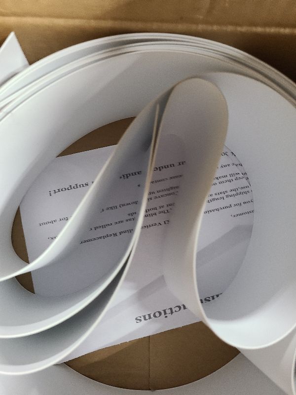 Photo 1 of 82.5" x 3.5" White PVC Vertical Blind Replacement Slats Curved Smooth (5 Pack)