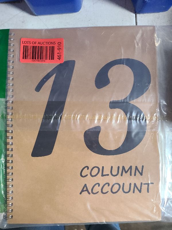 Photo 1 of 2 Pcs 13 Column Ledger Book 8.5 * 11inch Account Book Notebook Columnar Pad Columnar Pad 13 Columns Premium Analysis Pad Kraft Paper Cover 100 Pages for Personal Use Small Business(50 Sheet)