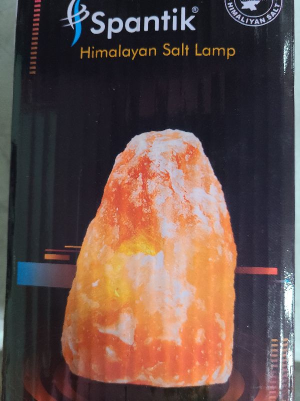 Photo 1 of 7 Inch Himalayan Salt Lamp with Dimmer Cord - Night Light Natural Crystal Rock Classic Wood Base Authentic from Pakistan