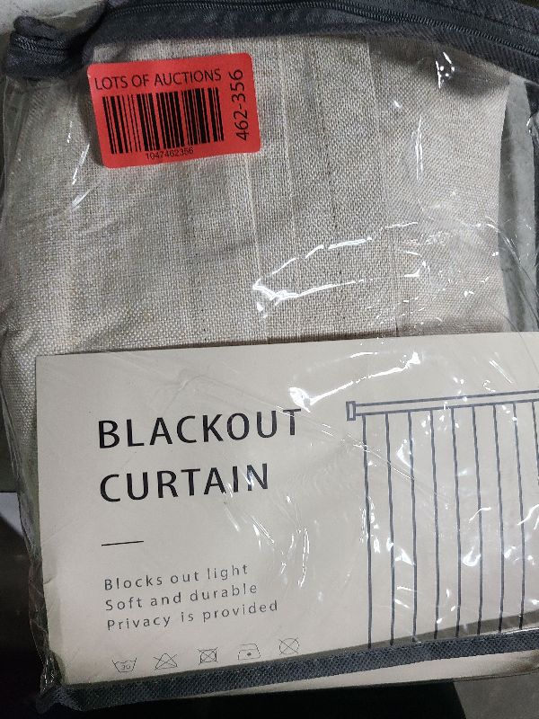 Photo 1 of 100% Blackout Shield Linen Blackout Curtains for Bedroom 96 Inches Long, Back Tab/Rod Pocket Living Room Drapes, Thermal Insulated Blackout Curtains 2 Panels Set, 50" W x 96" L,Cream
