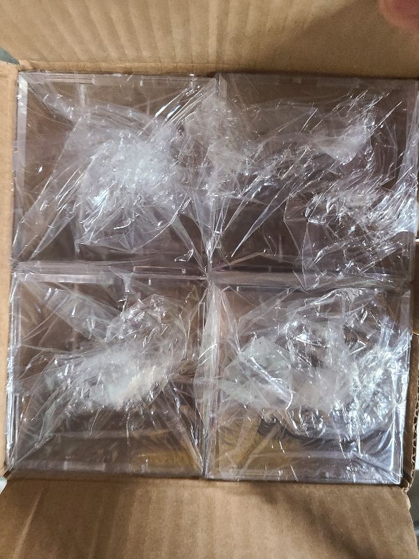 Photo 1 of 4 Pack Baseball Display Case, UV Protected Acrylic Boxes for Display,Clear Display Case Baseball Cube Memorabilia Showcase Autograph Ball Protector - for Official Size Ball