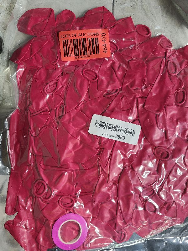 Photo 1 of 110 Pack Hot Pink Balloons 12 Inch Latex Party Balloons, Matte Magenta Balloons for Valentine's Day Birthday Party Graduation Anniversary Wedding Backdrop Decorations