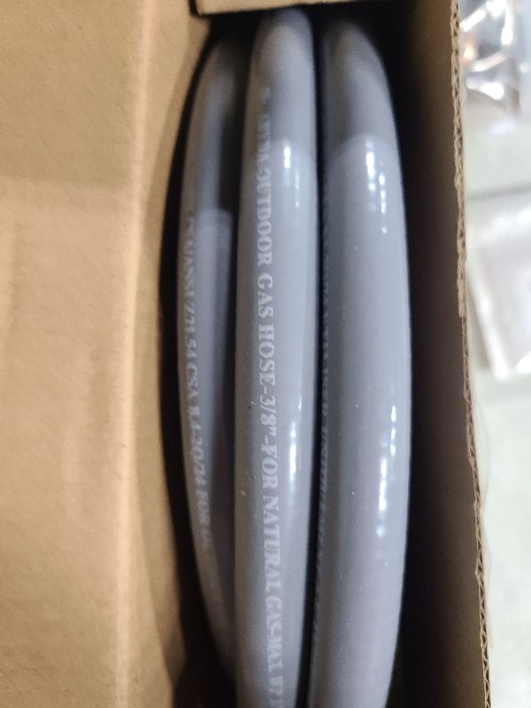 Photo 1 of ABYDA 12 Feet 3/8" ID Natural Gas Grill Hose with Quick Connect Fittings, Ideal Natural Gas Line for Grills, Pizza Ovens, Heaters, and More Low Pressure Appliances