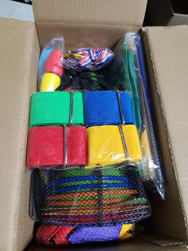 Photo 1 of 53PCS Outdoor Lawn Carnival Games Bean Bags Ring Toss Set Potato Sack Race Bags Egg and Spoon Race Party for Kid Adult Family?Birthday Party Family Reunion Outside Field Day Easter Games