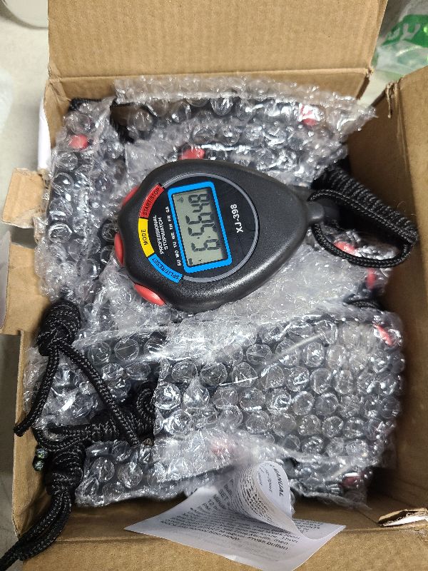 Photo 1 of 12 Pack Multi-Function Electronic Digital Sport Stopwatch Timer, Large Display with Date Time and Alarm Function,Suitable for Sports Coaches Fitness Coaches and Referees?Black?