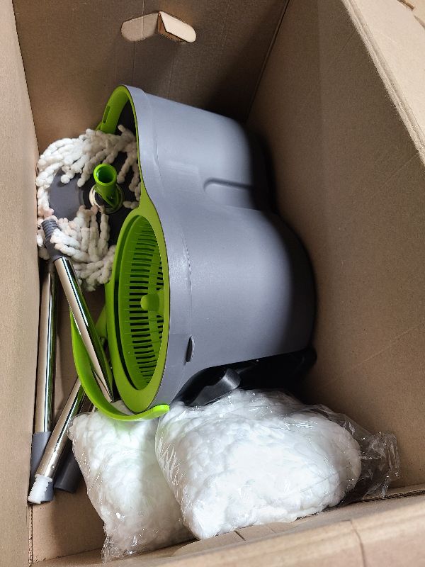 Photo 1 of Spin Mop Bucket System,Masthome Pedal Spin Mop and Bucket with Wringer Set,EasyWring Microfiber Mop with 3 Mop Pads,360°Spinning Floor Cleaning System - Home & Office Suitable