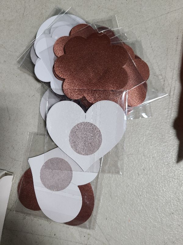 Photo 1 of 30 Pairs Nipple Covers Disposable Breast Pasties Adhesive No Show Satin Breast Petals Stickers Brown