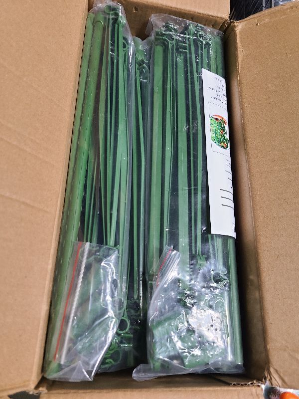 Photo 1 of 6 Pack Tomato Cages,48inches Height Adjustable Plant Support,Heavy Duty Metal Tomato Trellis,Tomato Cages for Garden Pot,DIY Shape Tomato Stakes(Height Adjust from 16” to 288”)