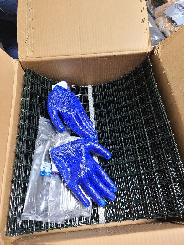 Photo 1 of 10 Pack Plant Protectors From Animals, 14" Dia X 14" H Wire Plant Protector Cage, 30pcs Metal Mesh Garden Cloches to Keep Rabbits, Squirrels and Chicken Out and Protection Vegetables Flowers Shrubs