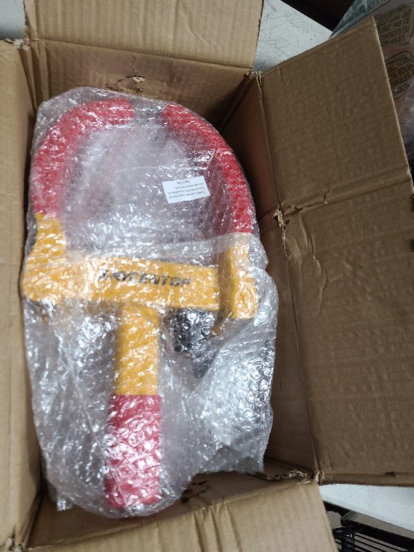 Photo 1 of KAYCENTOP Universal Wheel Lock, Security Trailer Wheel Lock, Tire Lock Anti Theft for Trailers Golf Cart SUV Boat ATV Motorcycle Camper, 2 Packs with 6 Alike Keys (Yellow-Red)