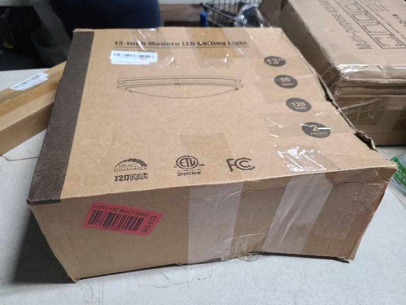 Photo 1 of 36W LED Ceiling Lights for Bedroom Kitchen, 3600lm Super Bright, Dimmable Flush Mount Light Fixtures 6500K/5000K/4000K/3000K/2700K Adjusted Modern Lamps 2PACK, 13 Inch, Nickle