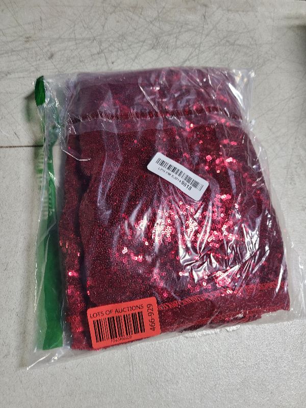 Photo 1 of 2×8FT-2PCS Burgundy Red Sequin Backdrop Curtains Panels, Photography Backdrop Glitter Curtains Fabric Background for Christmas Wedding Party Decor