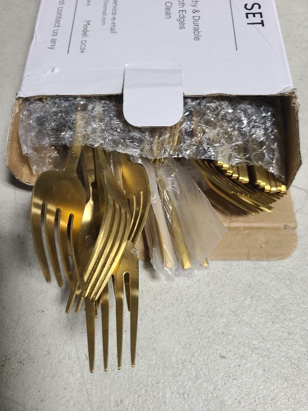 Photo 1 of 60-Piece Gold Silverware Set, Flatware Set for 12, Food-Grade Stainless Steel Cutlery, Includes Spoons Forks Knives, Kitchen Cutlery for Home Office Restaurant Hotel