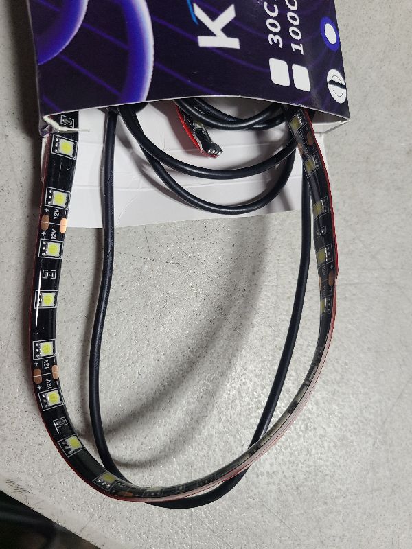 Photo 1 of 12V Led Light Strip 18" Connectable White LEDs Strip Lights for Car Motorcycle Golf Cart Automotive Trucks Boat Waterproof Led Light Strip, 4Pack
