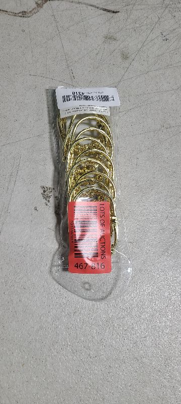 Photo 1 of 2 Lb. Depot Wide Shower Curtain Rings - Set of 12 Easy Glide Rollers with Decorative Gold Finish - Stainless Steel Shower Hooks for Straight and Curved Rods - Decorative and Durable for Any Bathroom