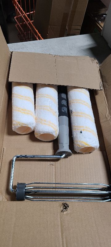 Photo 1 of 6pcs House Paint Roller Kit, PinStone 9 inch Extendable Roller Frame with 5 Microfiber Replacement Covers, Adjustable Painting Roller (18" - 36"), Home Painting Supplies for Painting Walls & Ceilings