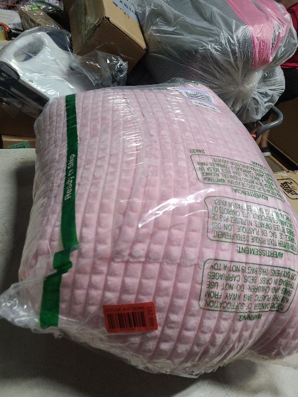 Photo 1 of A Nice Night Reading Pillow Bed Wedge Large Adult Children Backrest with Arms Back Support for Sitting Up in Bed/Couch for Lounging Bedrest,Waffle Stereoscopic Design,Pink